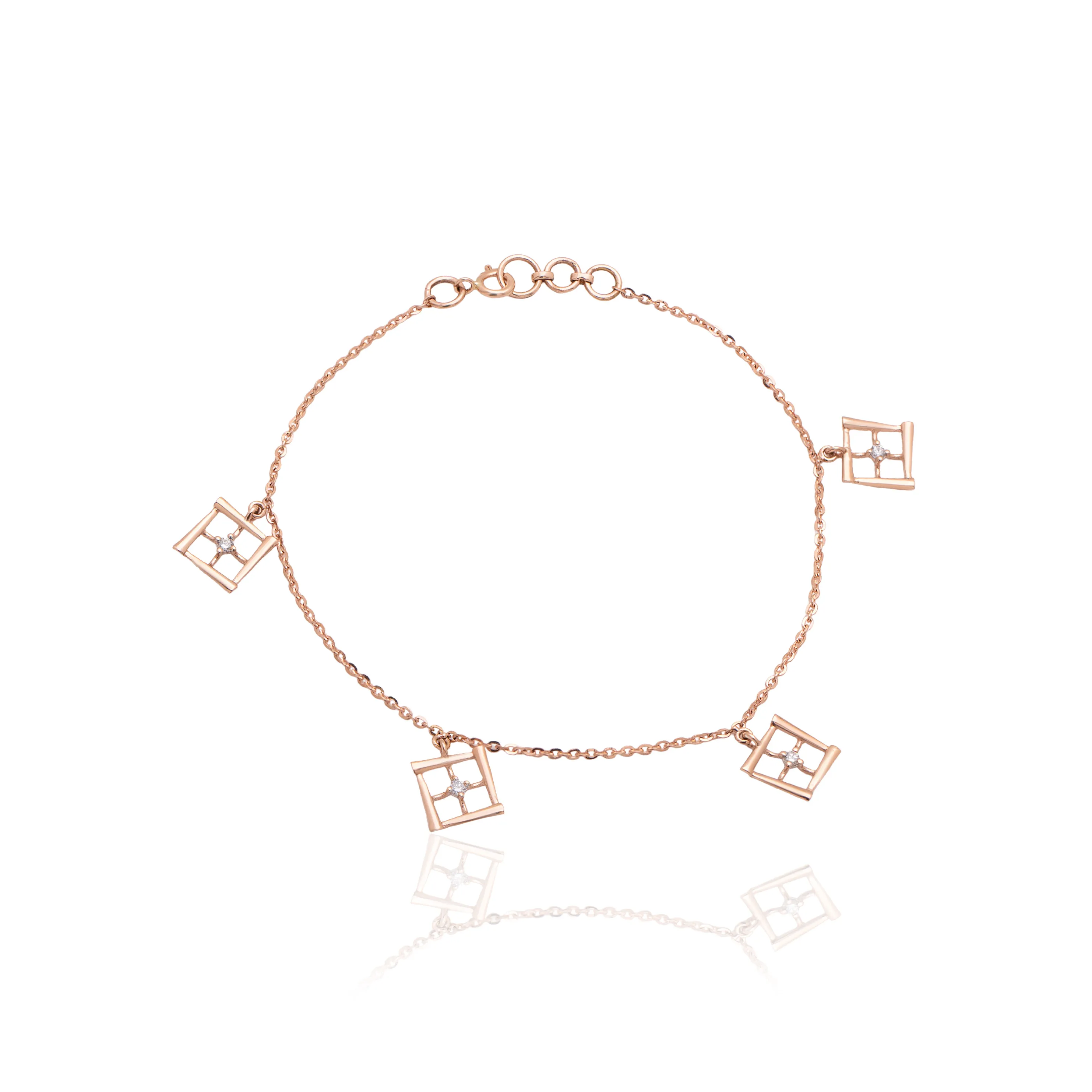 Rose Gold Diamond Bracelet - Image 2