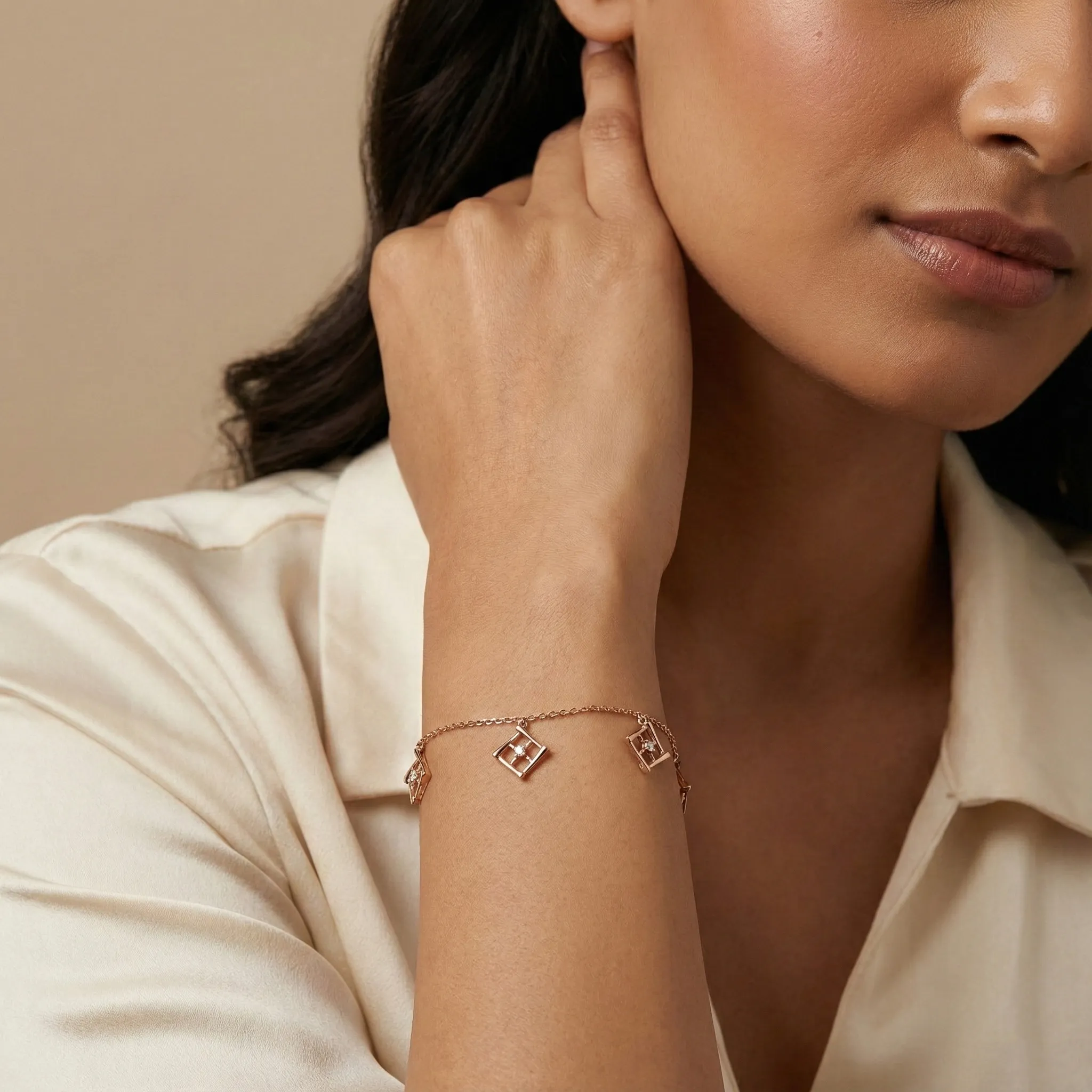 Rose Gold Diamond Bracelet - Image 3