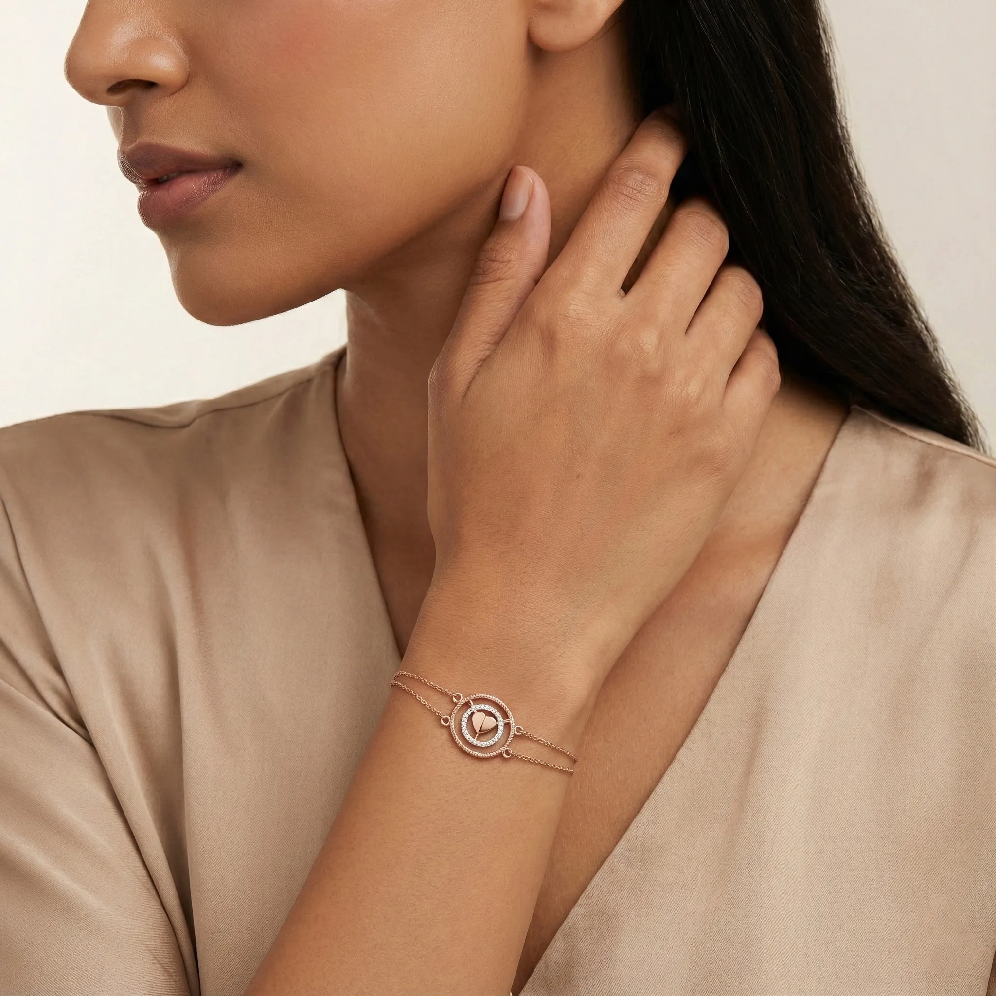 Rose Gold Diamond Bracelet - Image 3