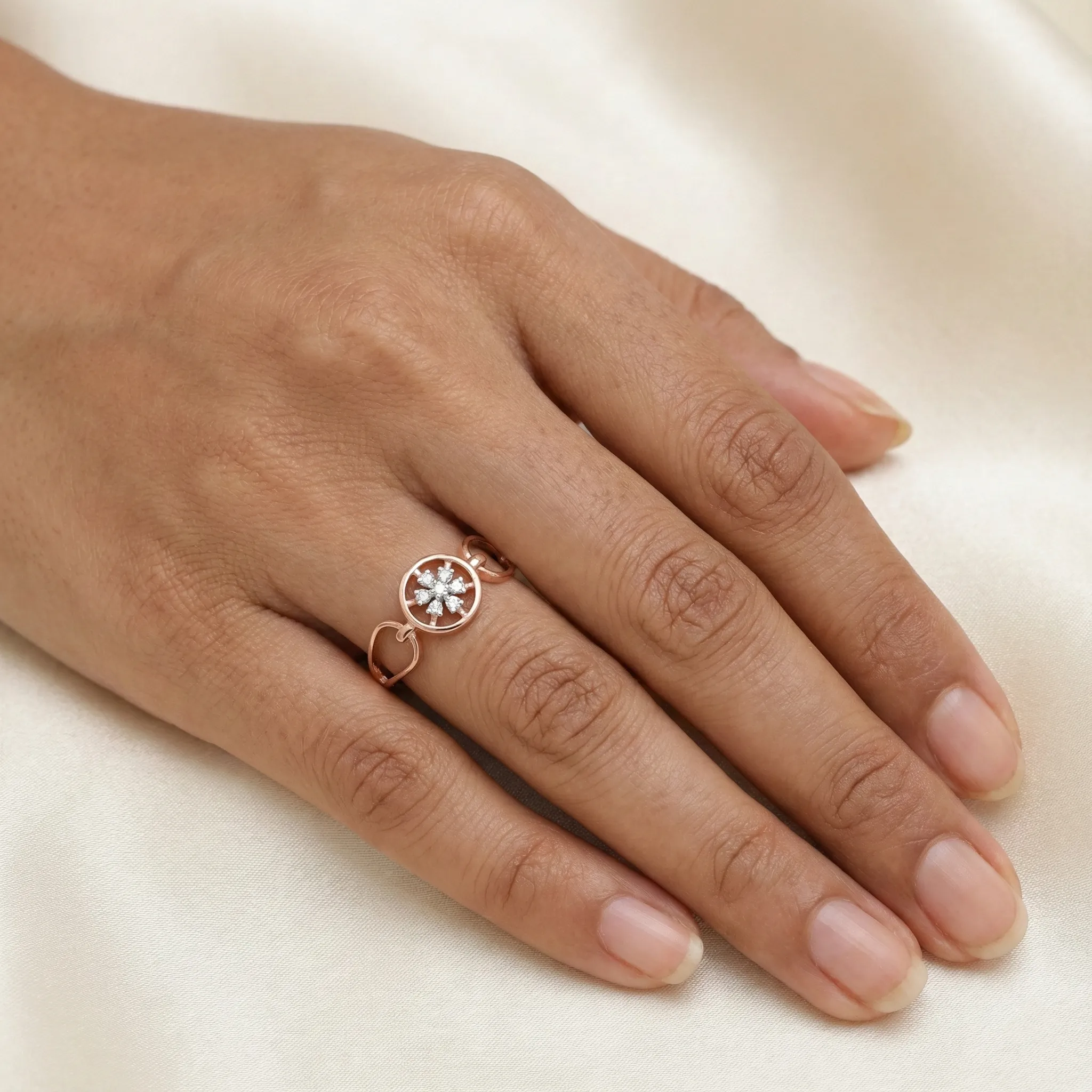 Rose Gold Diamond Ring - Image 3