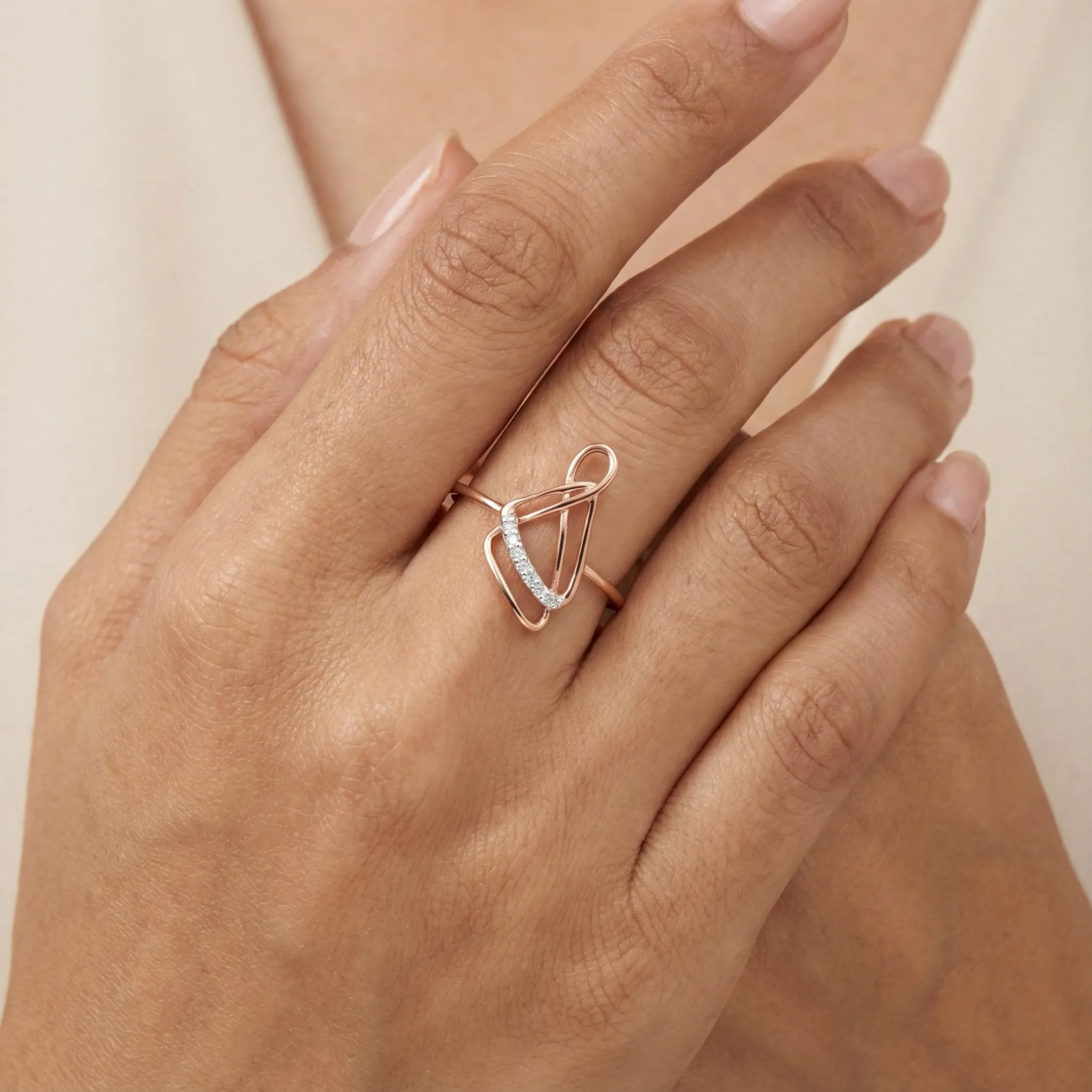 Rose Gold Diamond Ring - Image 3