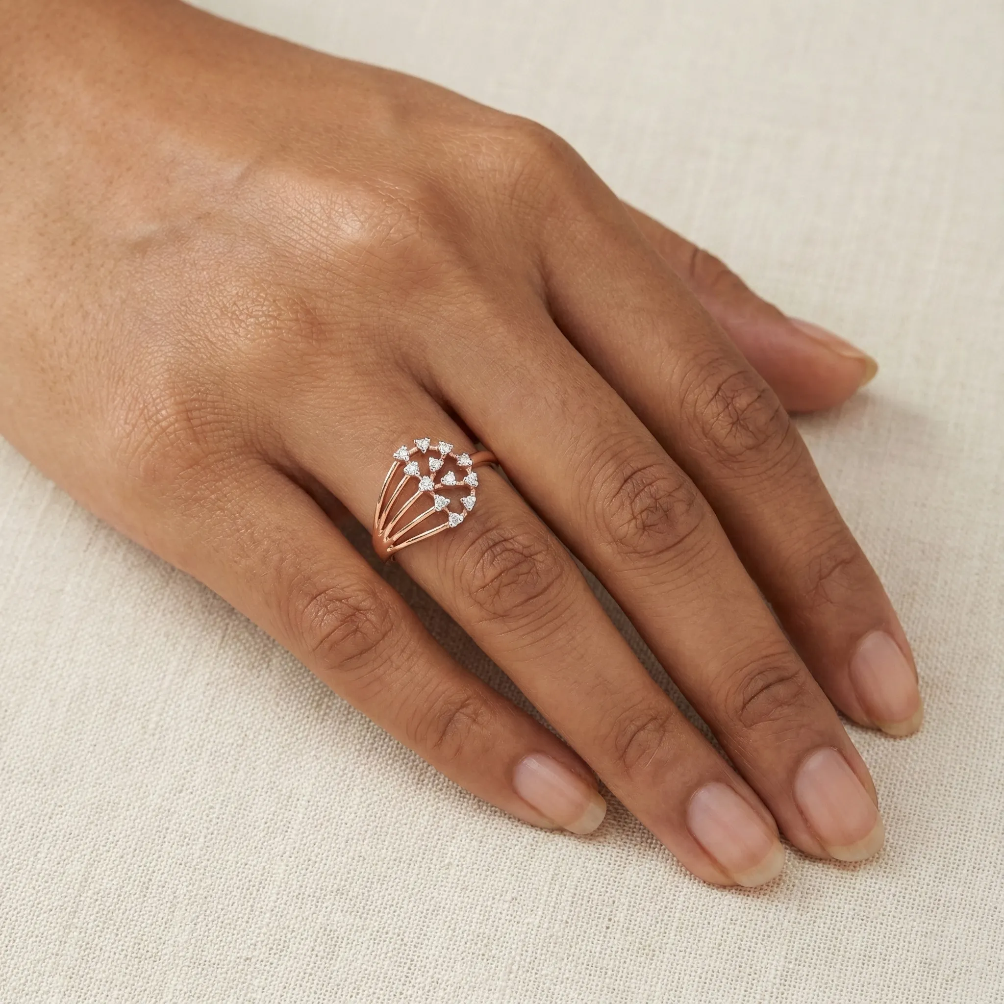 Rose Gold Diamond Ring - Image 3