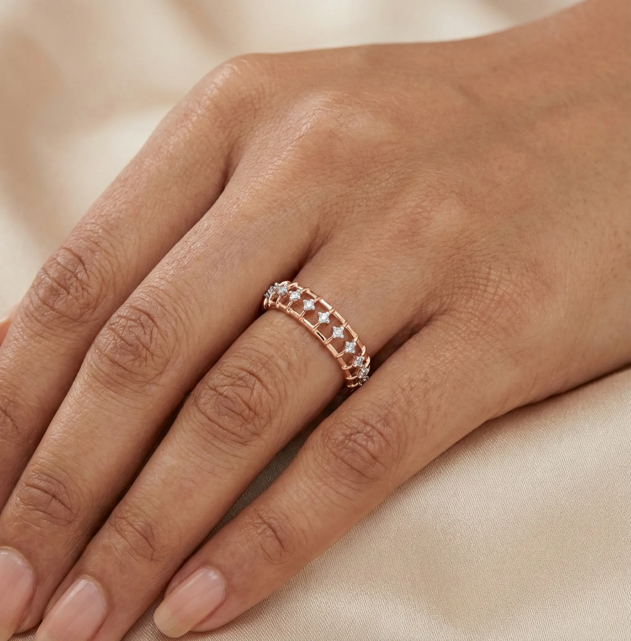 Rose Gold Diamond Ring - Image 3