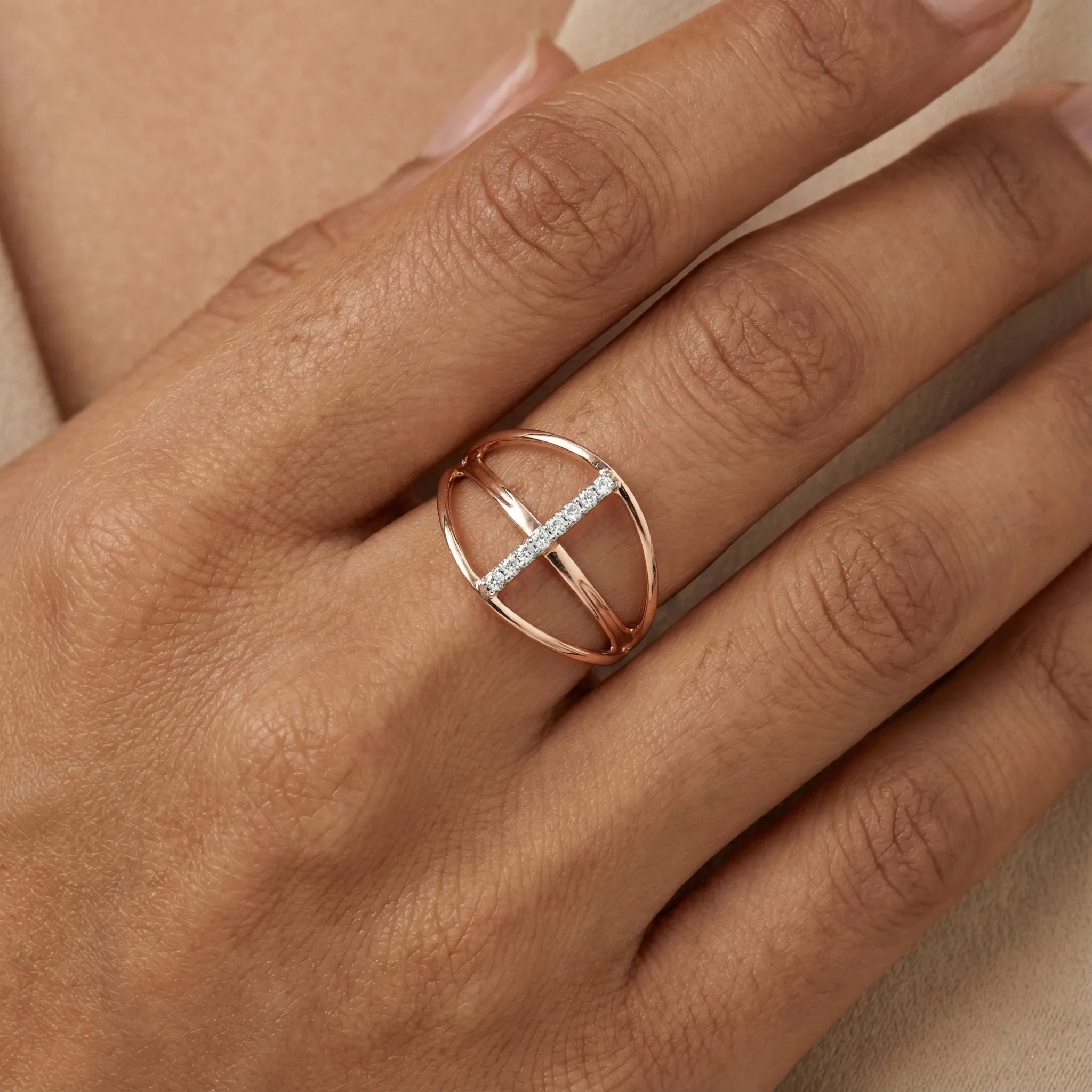 Rose Gold Diamond Ring - Image 2