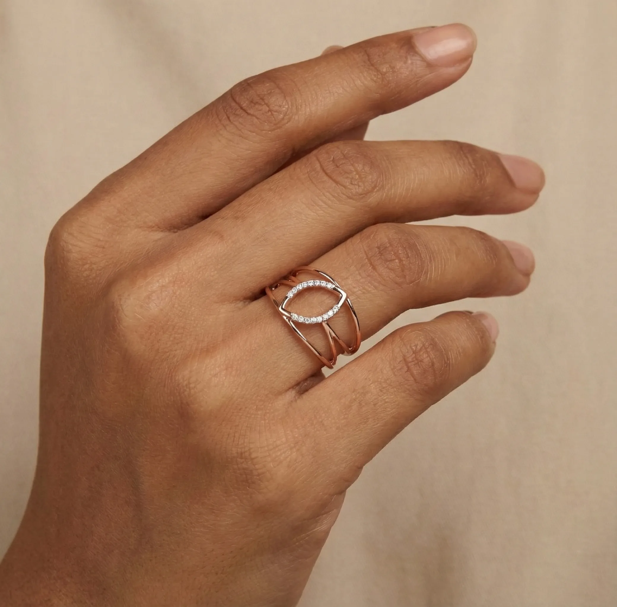 Rose Gold Diamond Ring - Image 2