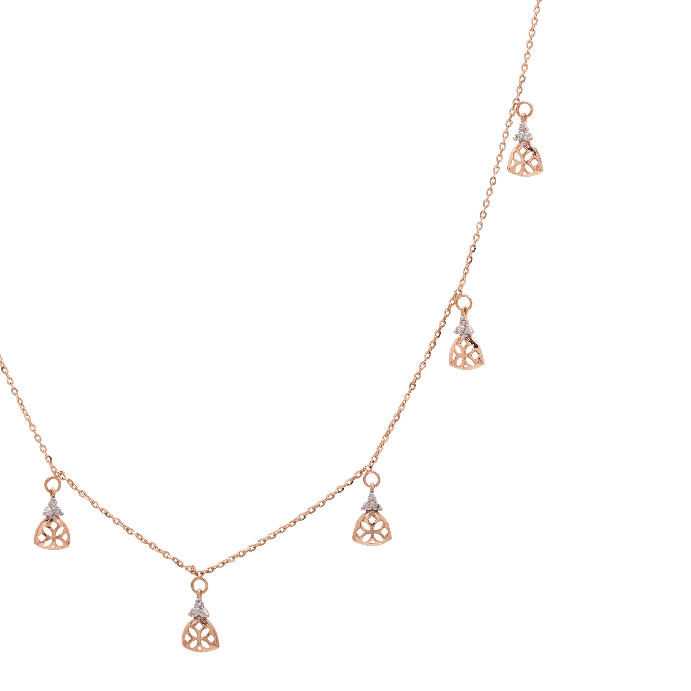 Rose Gold Diamond Necklace - Image 2