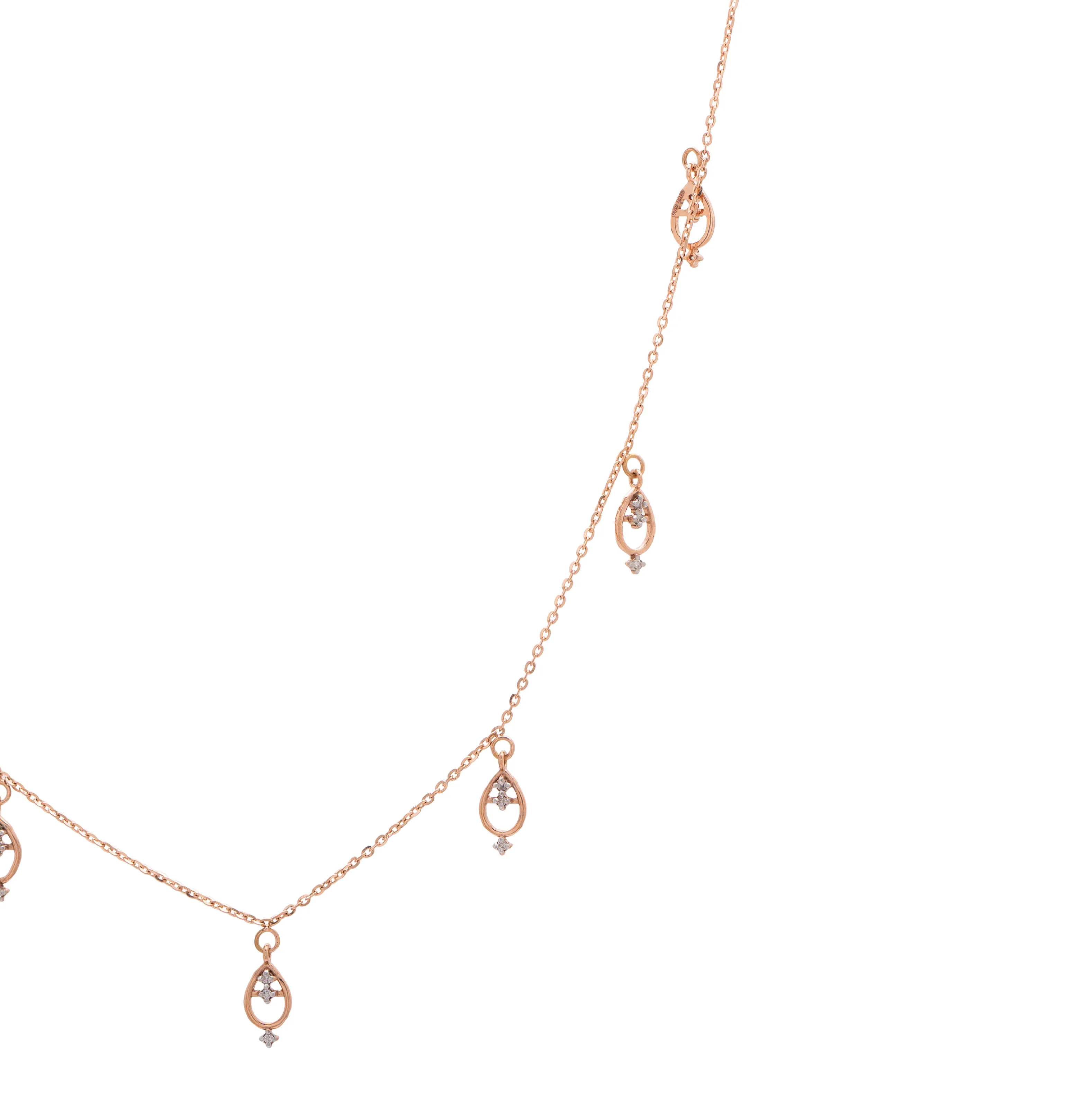 Rose Gold Diamond Necklace - Image 2