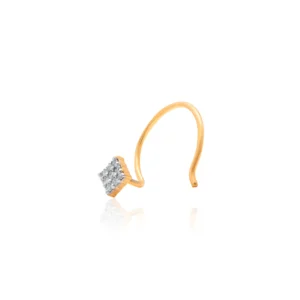 Yellow Gold Diamond Nose Pin