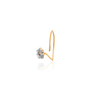 Yellow Gold Diamond Nose Pin