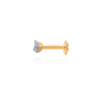 Yellow Gold Diamond Nose Pin