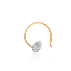 Yellow Gold Diamond Nose Pin
