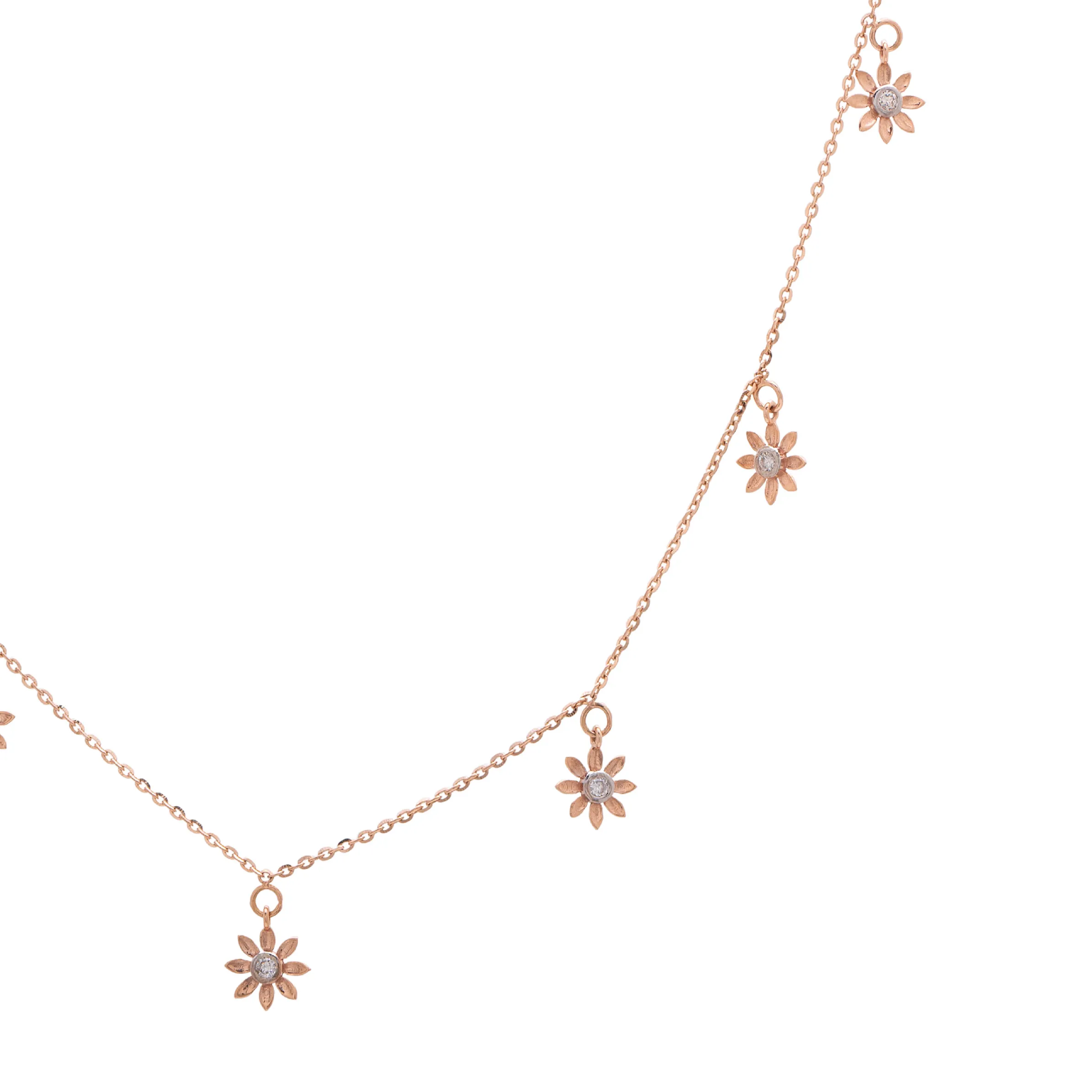 Rose Gold Diamond Necklace - Image 2