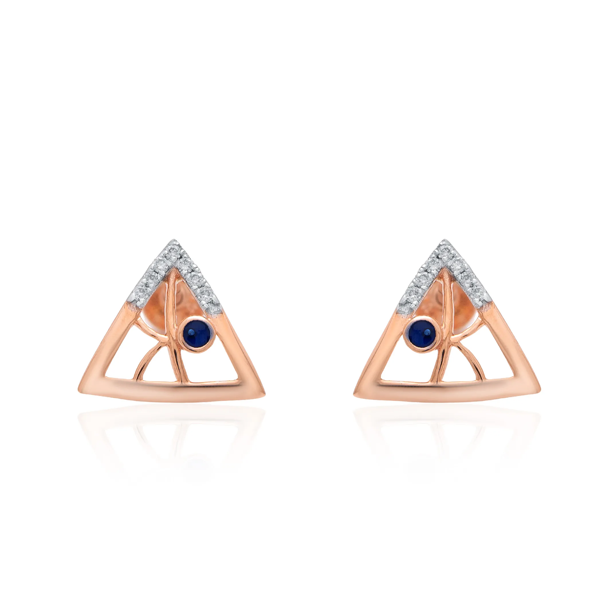 Rose Gold Diamond Earrings - Image 2