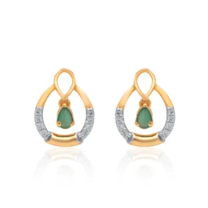 Yellow Gold Diamond Earrings