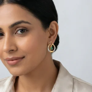 Yellow Gold Diamond Earrings