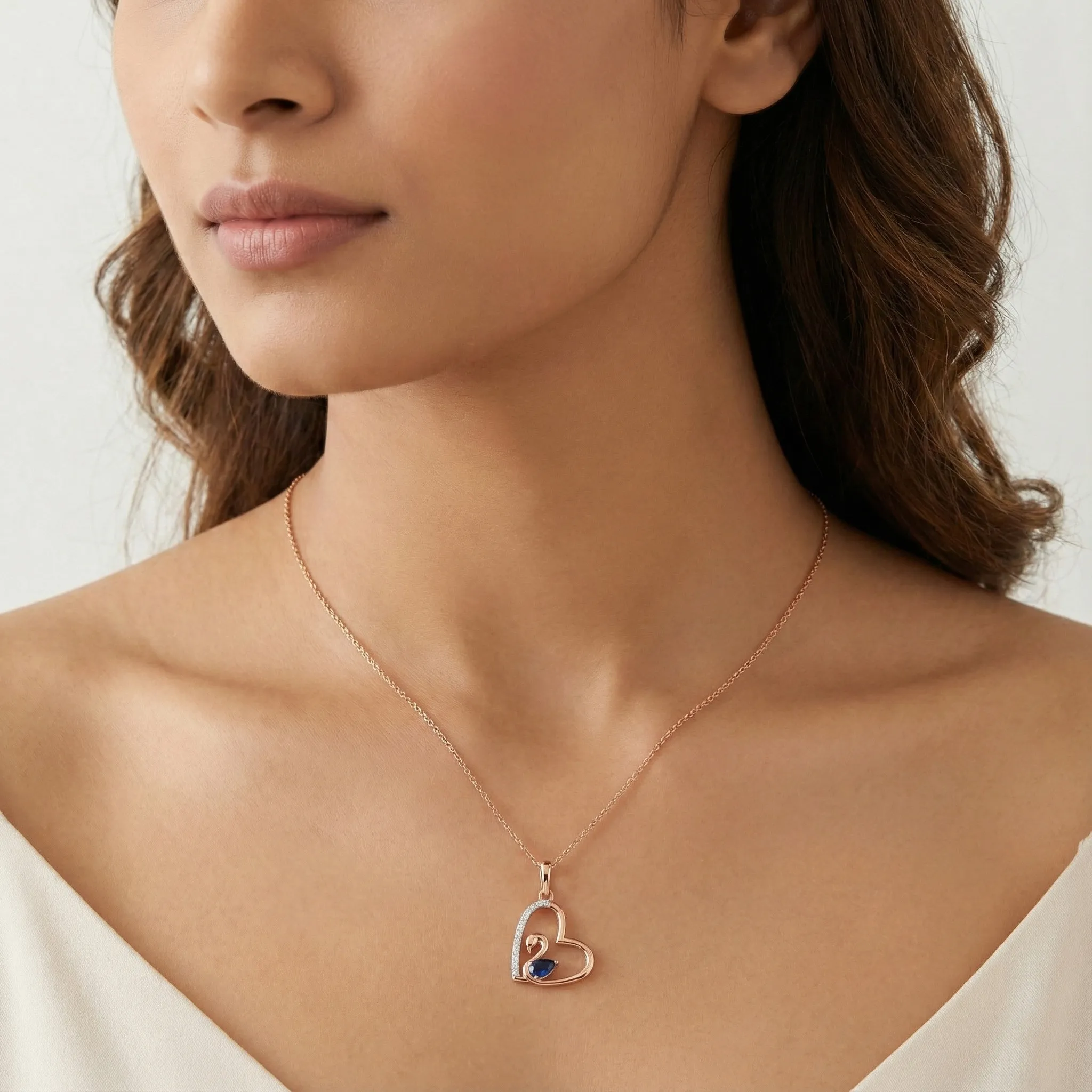 Rose Gold Diamond Pendant - Image 4