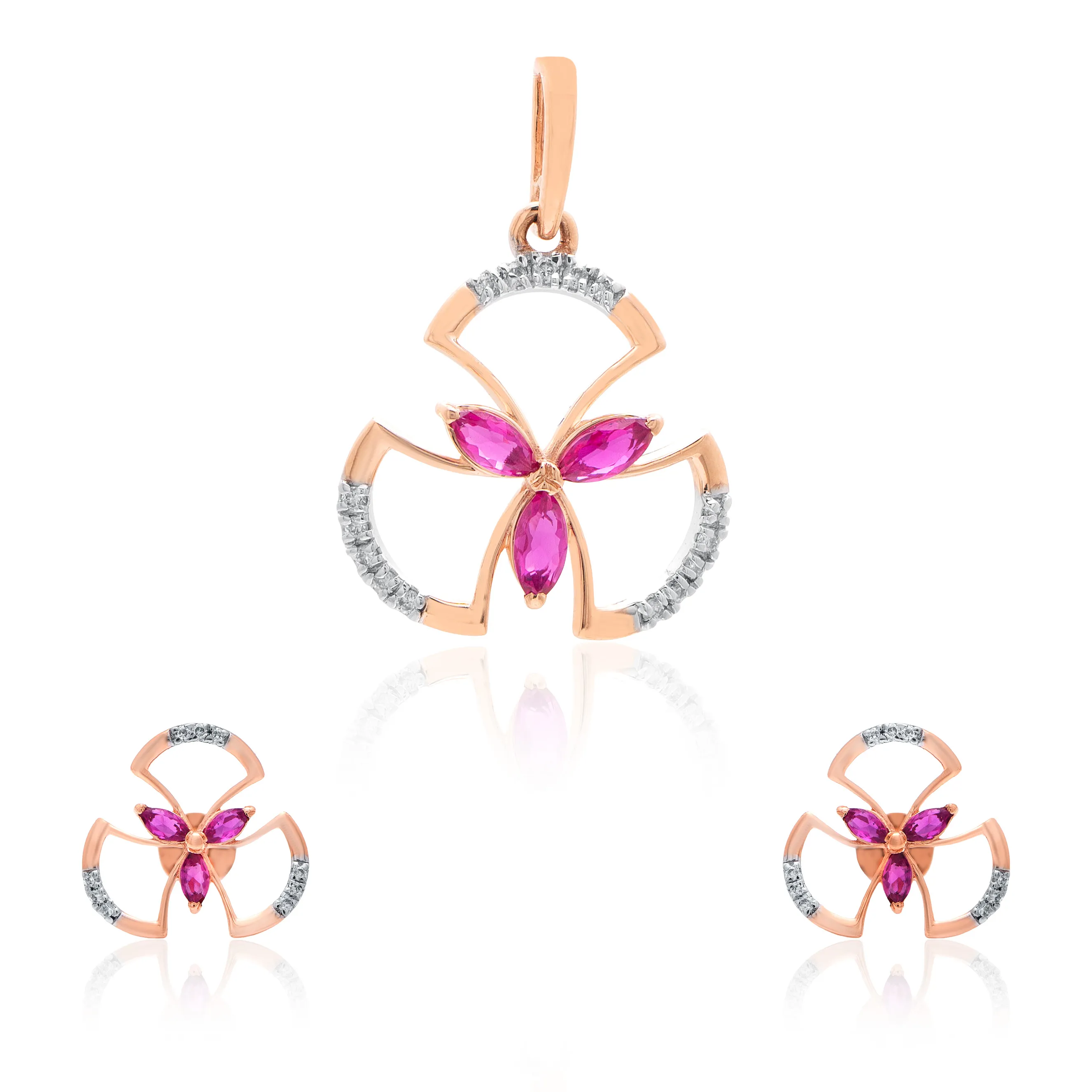 Rose Gold Diamond Pendant - Image 3