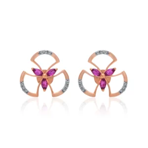 Rose Gold Diamond Earrings