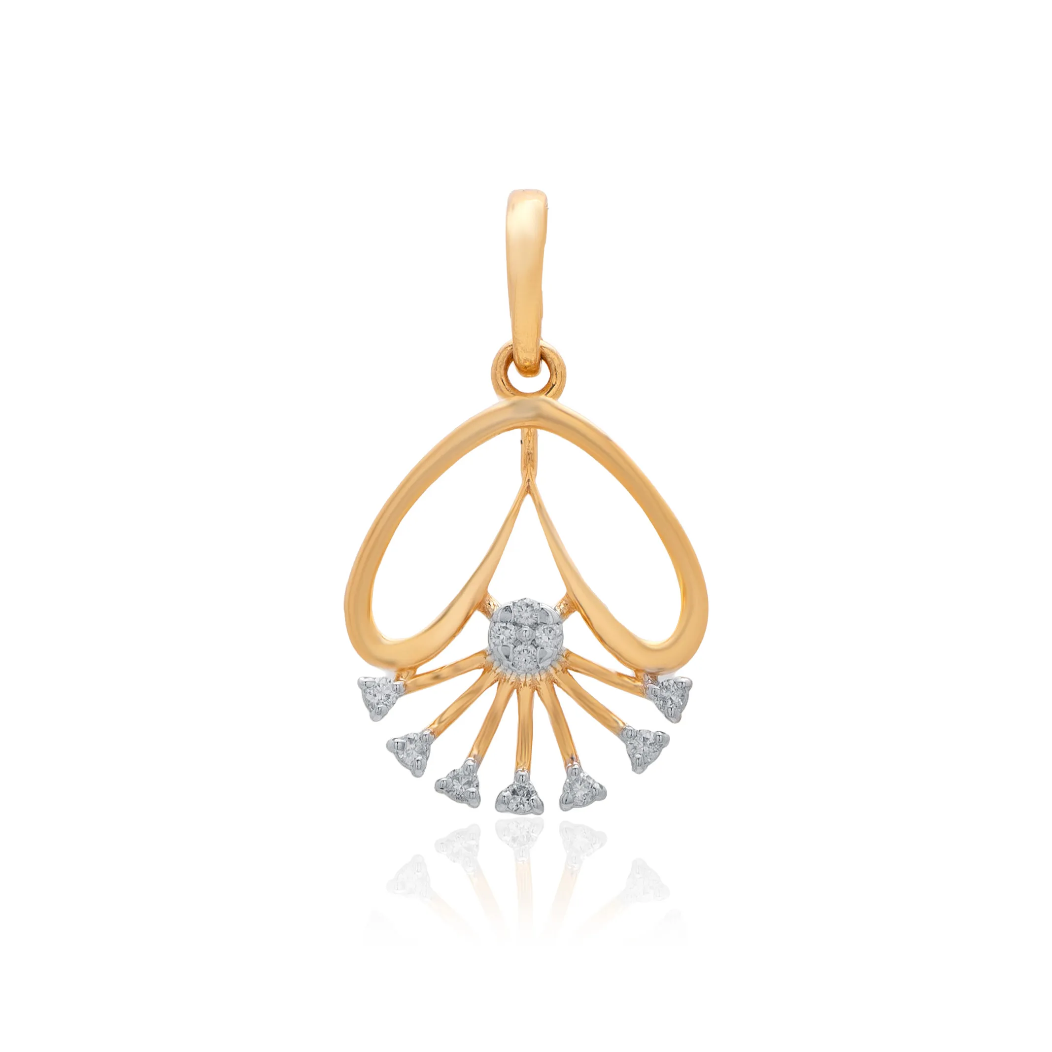 Rose Gold Diamond Pendant - Image 2