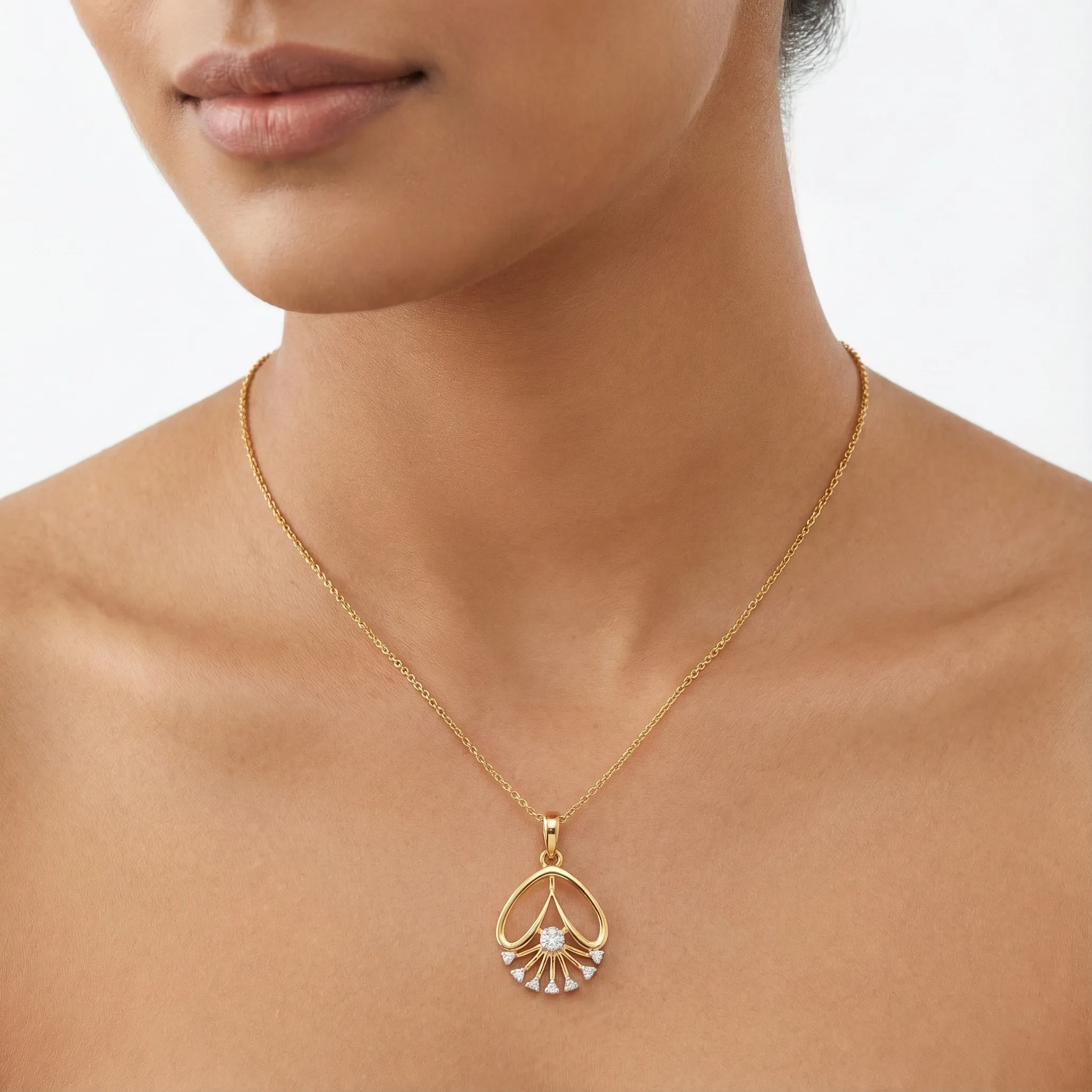 Rose Gold Diamond Pendant - Image 4