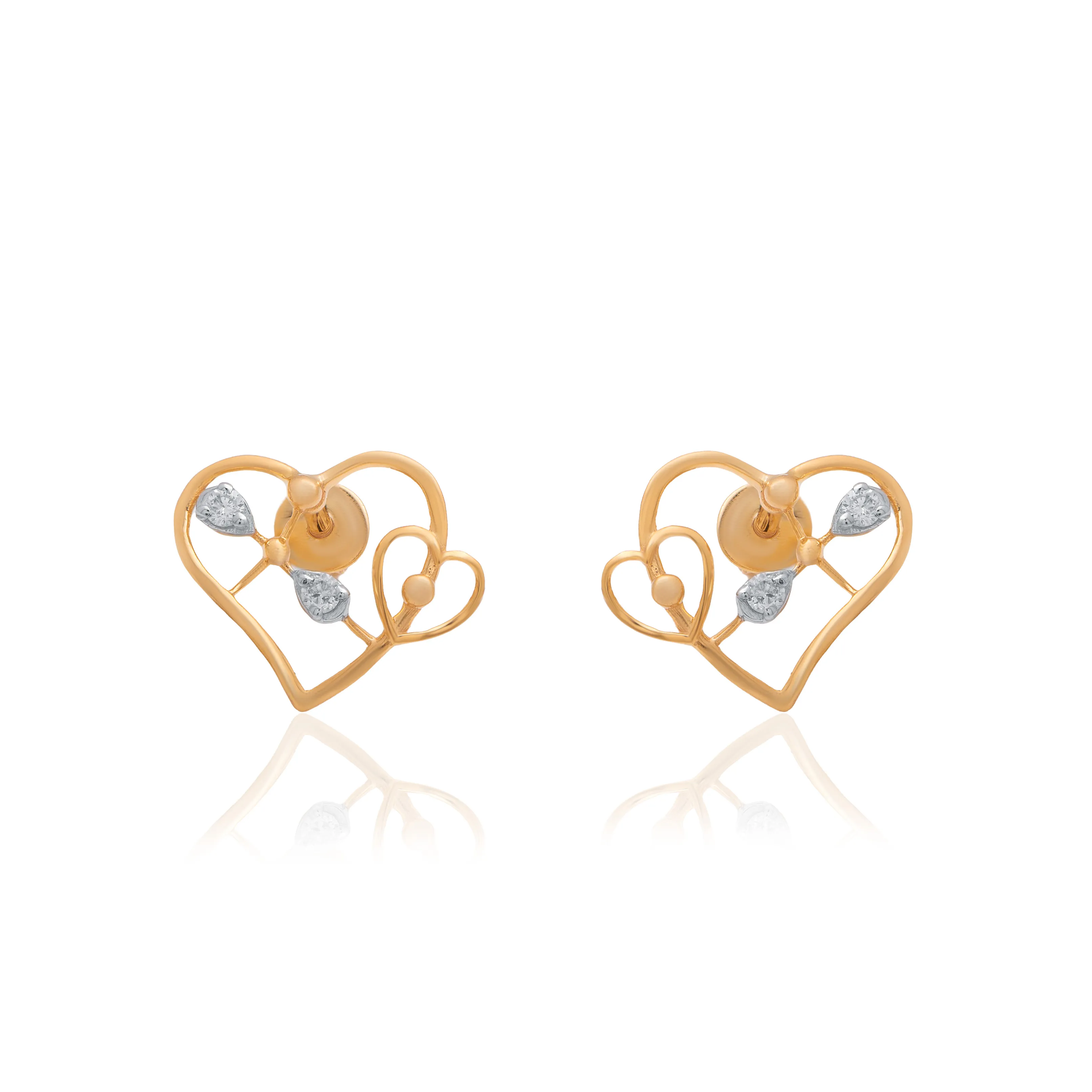 Rose Gold Diamond Earrings