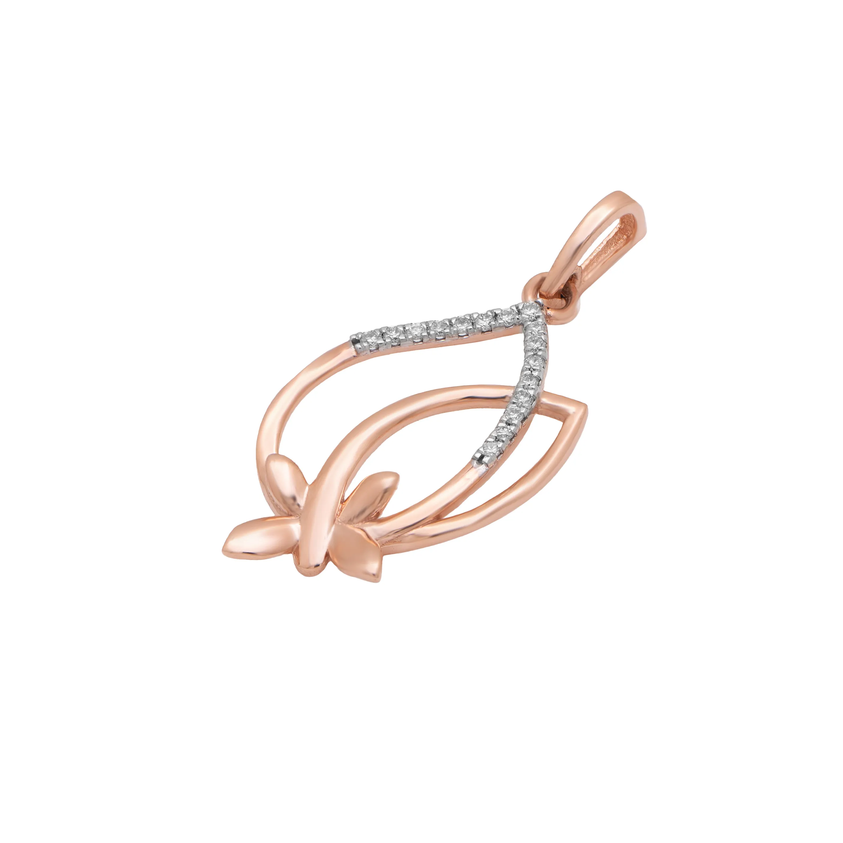 Rose Gold Diamond Pendant - Image 2