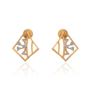 Yellow Gold Diamond Earrings