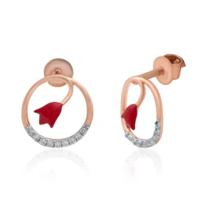 Rose Gold Diamond Earrings