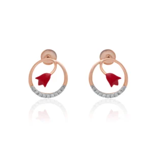 Rose Gold Diamond Earrings