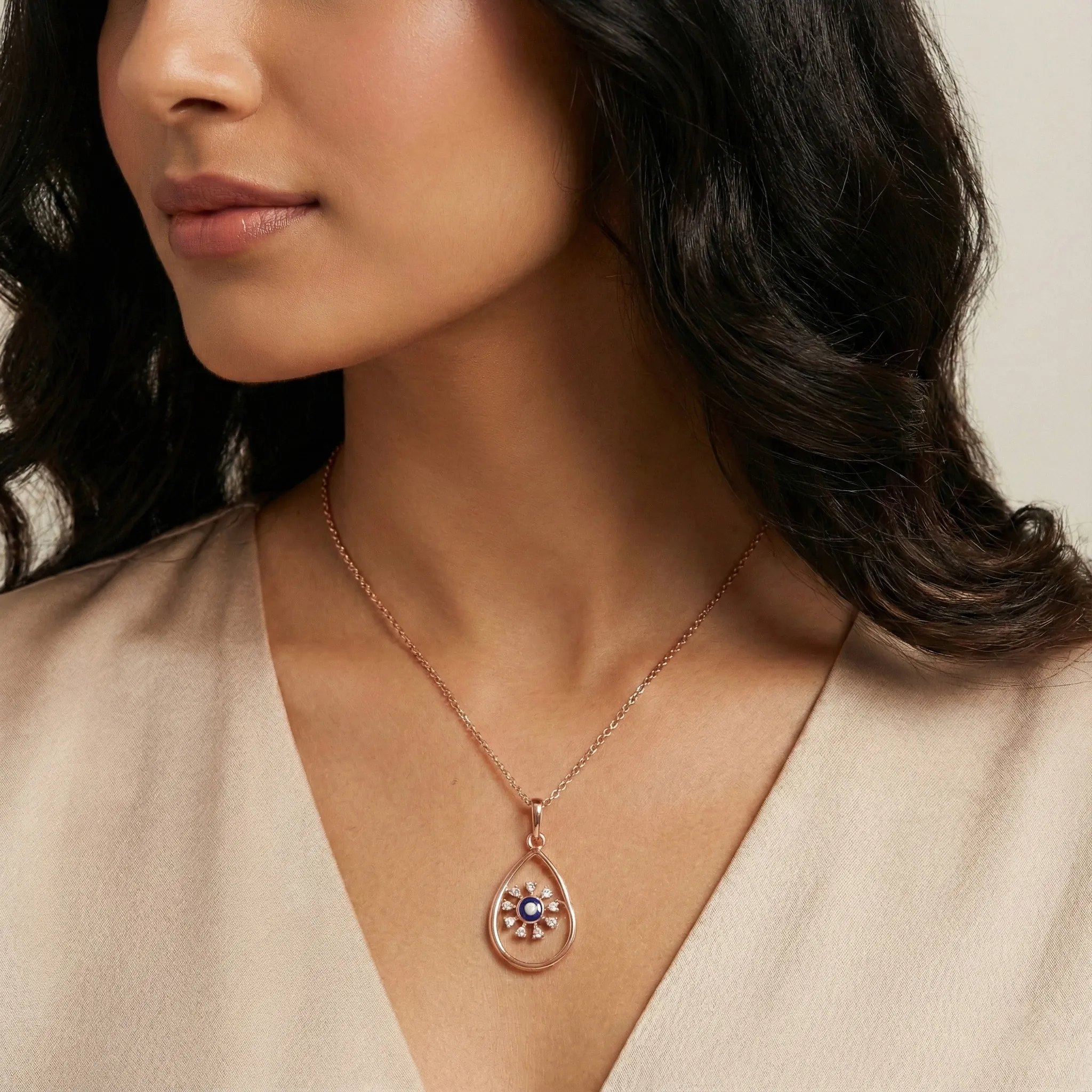 Rose Gold Diamond Pendant - Image 4