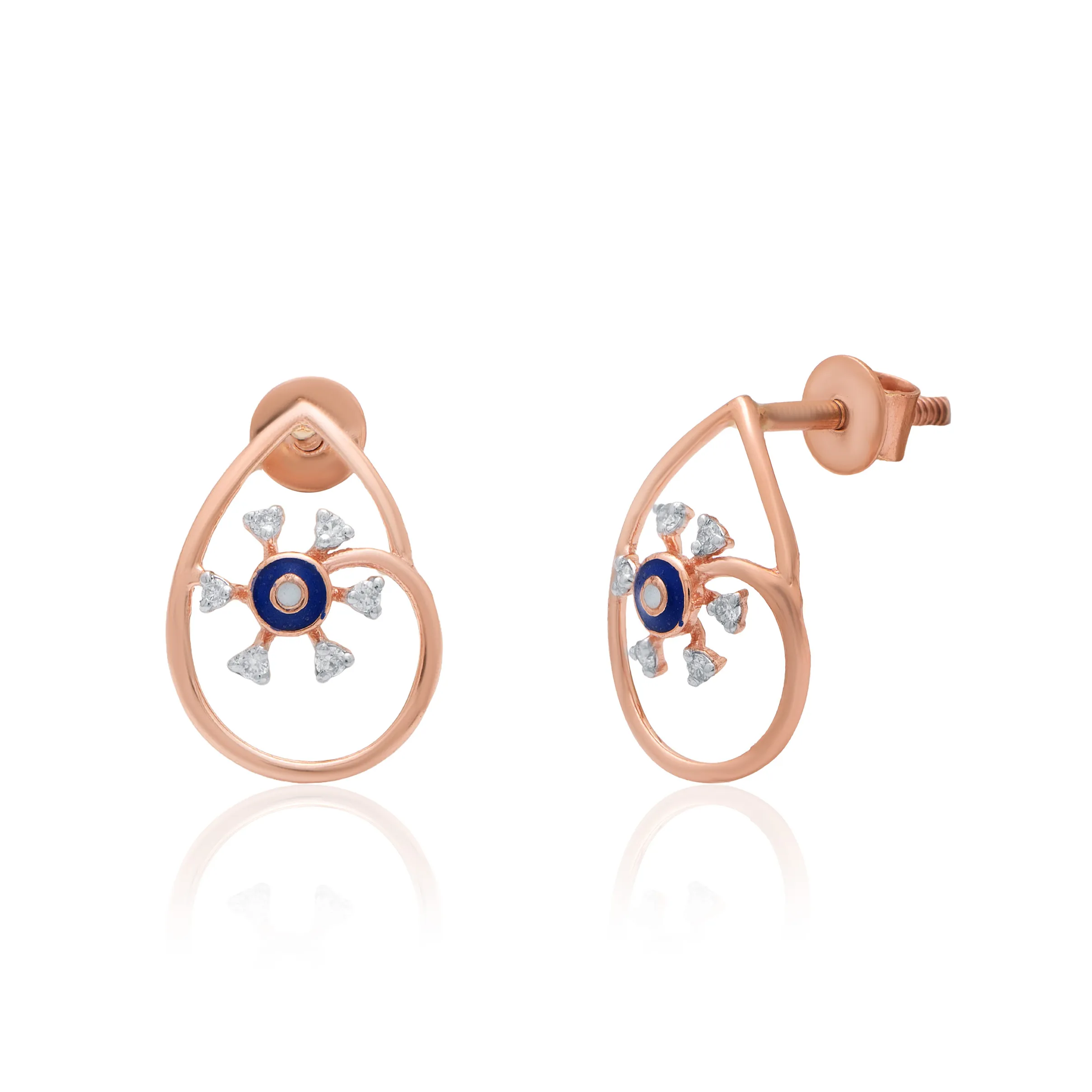 Rose Gold Diamond Earrings