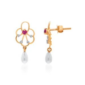 Yellow Gold Diamond Earrings