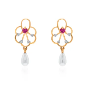 Yellow Gold Diamond Earrings