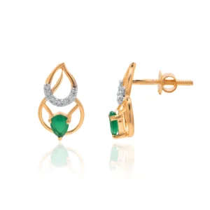 Yellow Gold Diamond Earrings