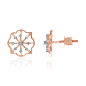 Rose Gold Diamond Earrings