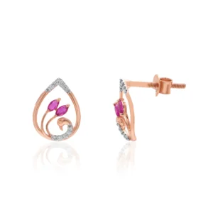 Rose Gold Diamond Earrings