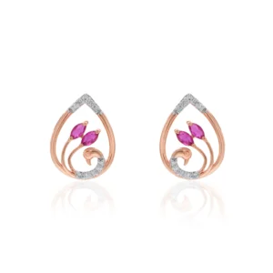 Rose Gold Diamond Earrings