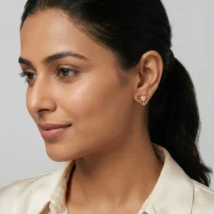 Yellow Gold Diamond Earrings