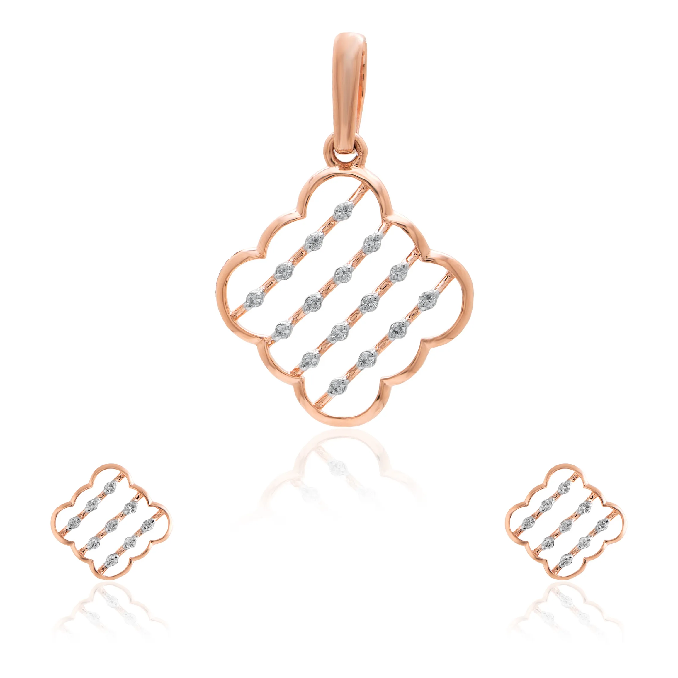 Rose Gold Diamond Pendant - Image 3