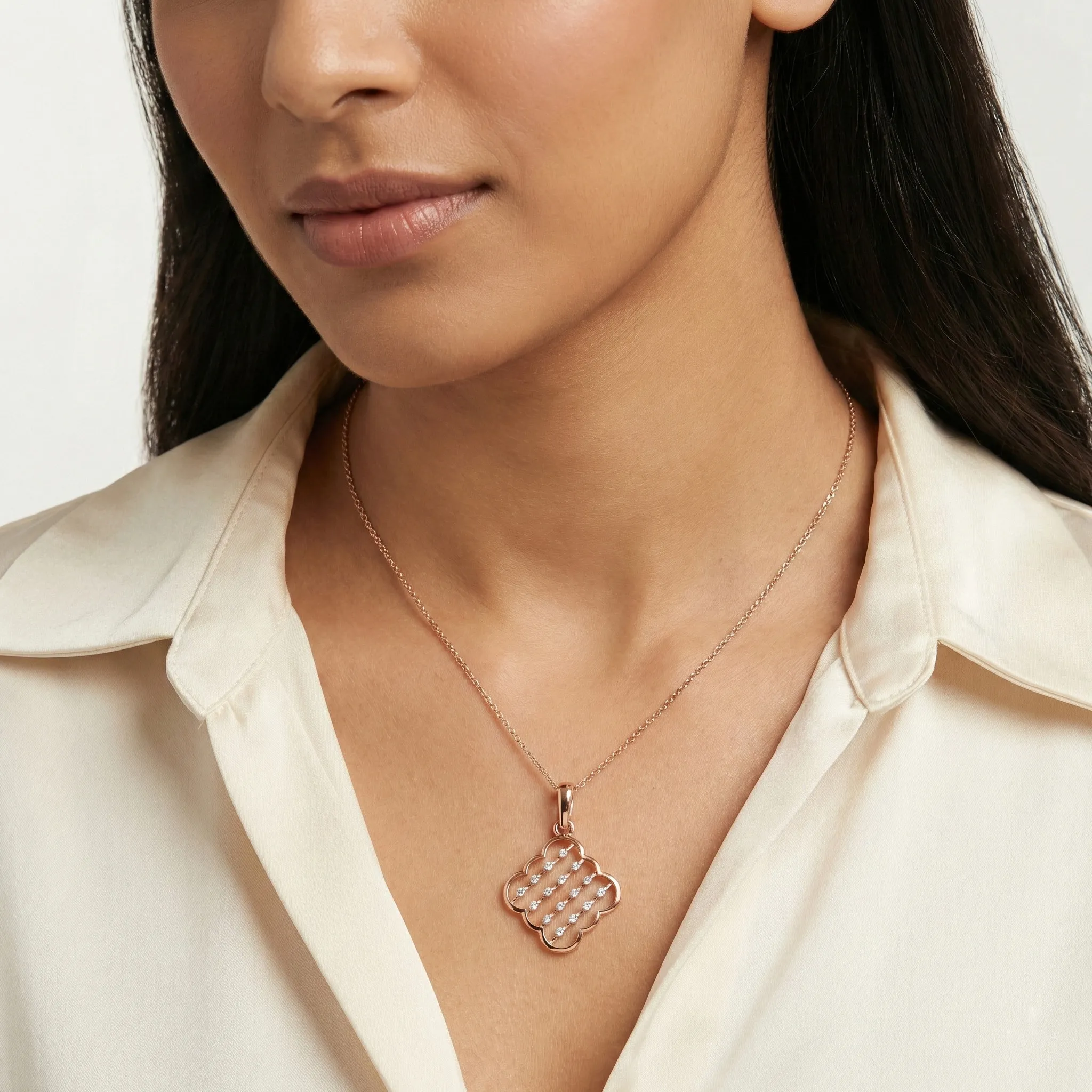 Rose Gold Diamond Pendant - Image 4