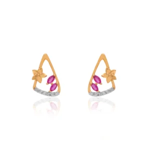 Yellow Gold Diamond Earrings