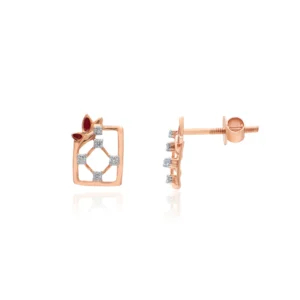 Rose Gold Diamond Earrings