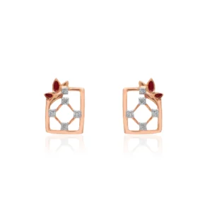 Rose Gold Diamond Earrings