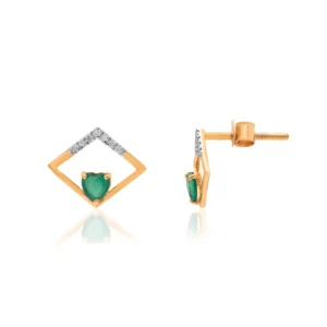 Yellow Gold Diamond Earrings