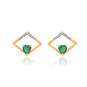 Yellow Gold Diamond Earrings