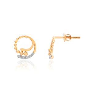 Yellow Gold Diamond Earrings