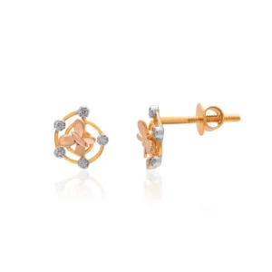 Yellow Gold Diamond Earrings