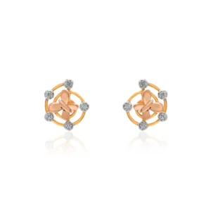 Yellow Gold Diamond Earrings